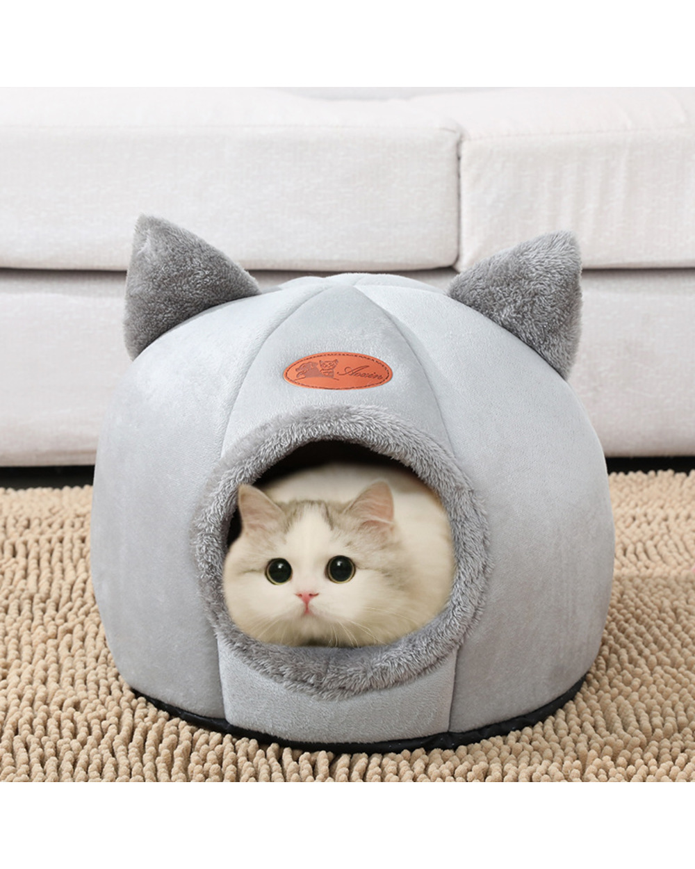Pet Tent Cozy Cave Bed front-3
