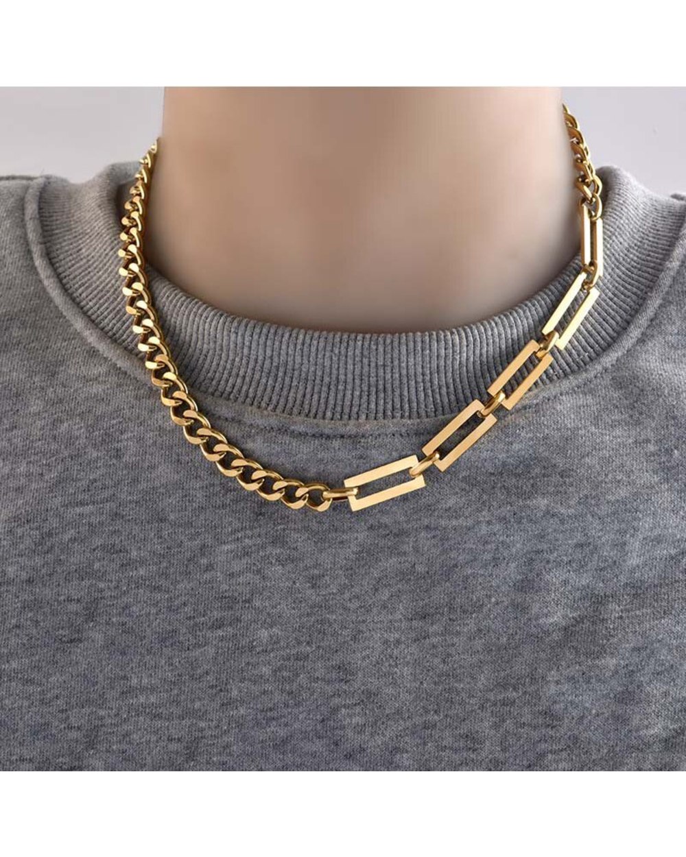 Stainless Steel Thick Chain Necklaces For Women Chokers front-2