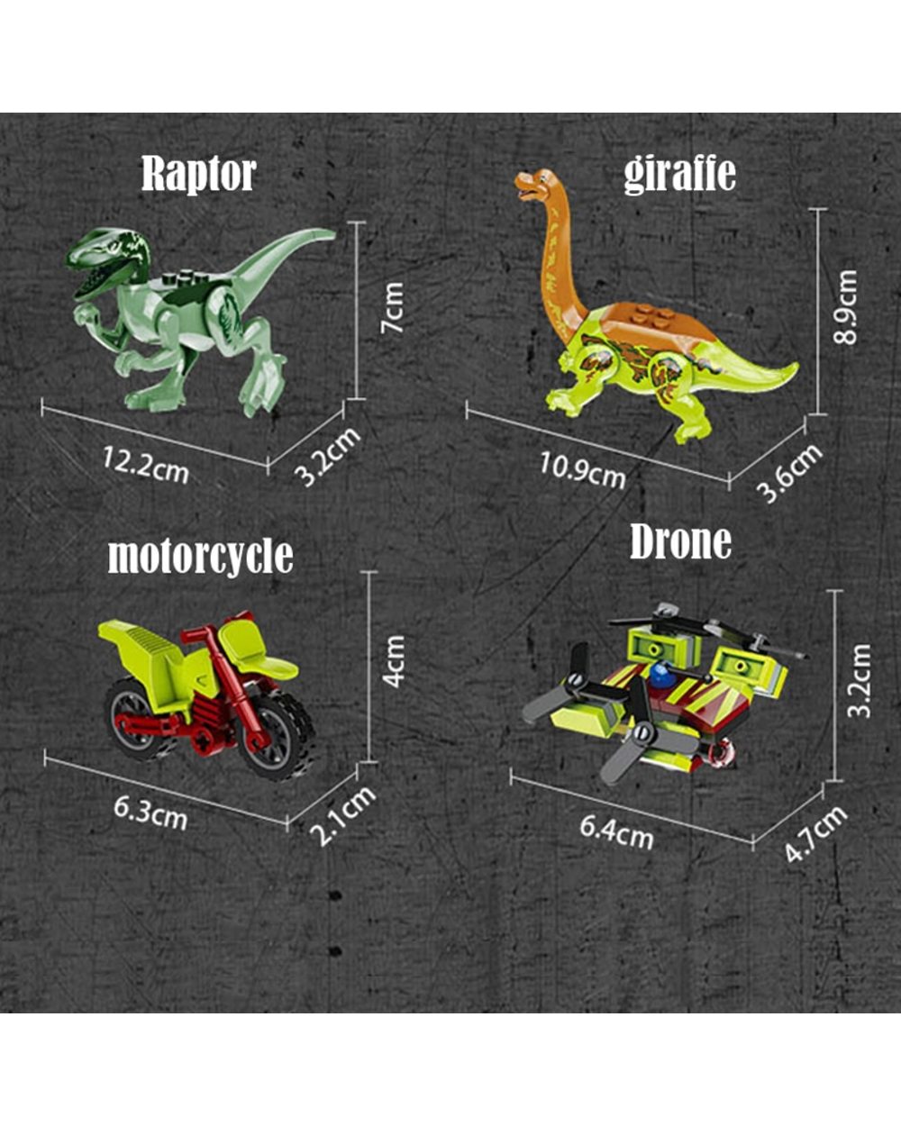 Tyrannosaurus Velociraptor Off road Vehicle Dinosaurs Figures Jurass Building Blocks Dinosaurs Toys Jurassiced World front-4