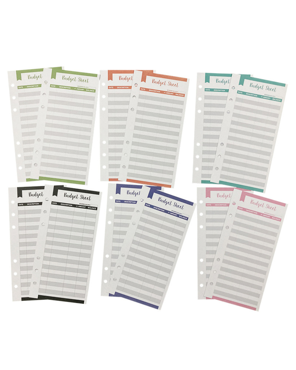 12 A6 Budget Sheets Expense Tracker Fit Budget Envelopes Cash Envelope Binder front-0