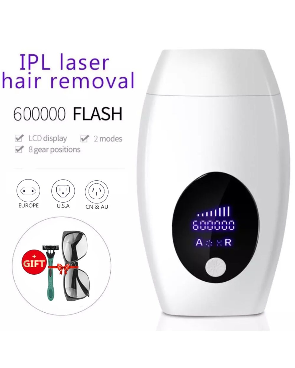Ipl Laser Hair Removal Machine 600000 Flash Epilator Professional Laser Women Painless Hair Remover Machine Depilador A front-0