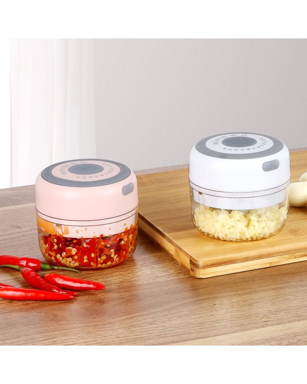 100/250Ml Electric Garlic Masher Garlic Press Vegetable Chili Meat Garlic Chopper Press Usb Masher Machine Kitchen Gadg front-0