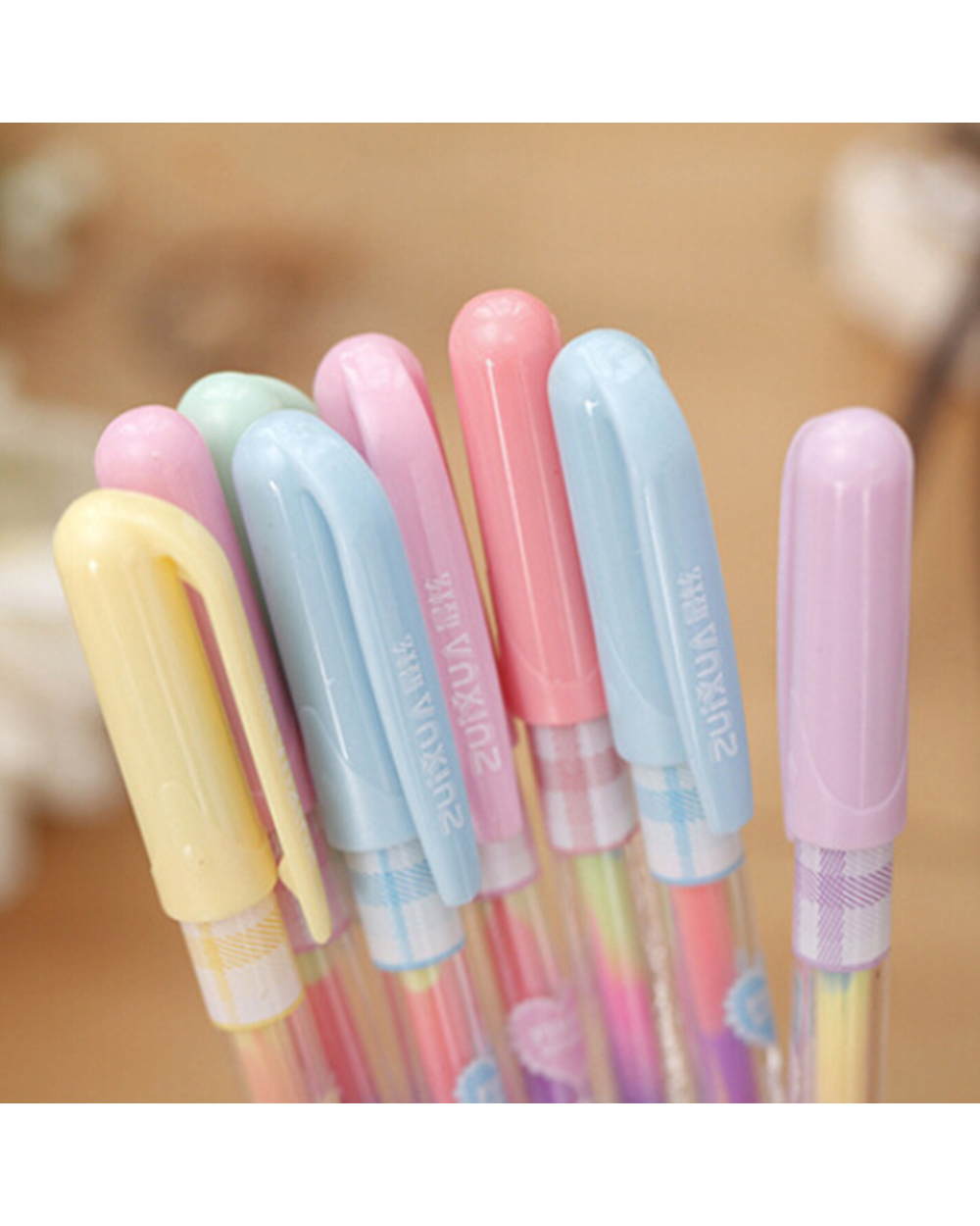 0.8Mm 6 Color Change Pen Paper Fluorescent Paint Pens Pencils Writing Markers Highlighters Highlighter Pens Kids Painti front-2