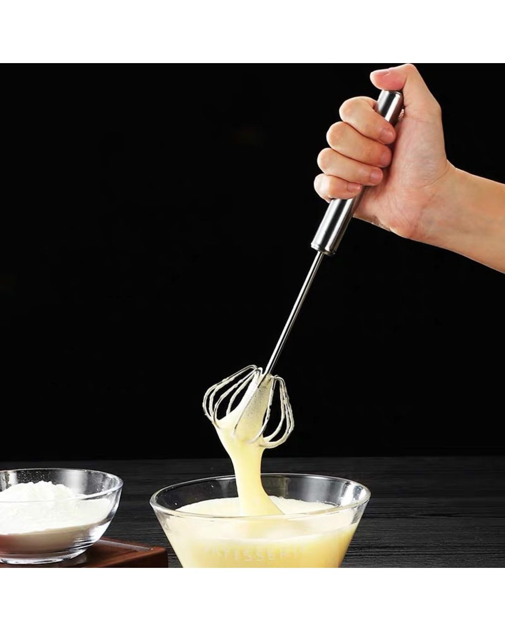 Semi-Automatic Egg Beater Manual Hand Mixer front-0