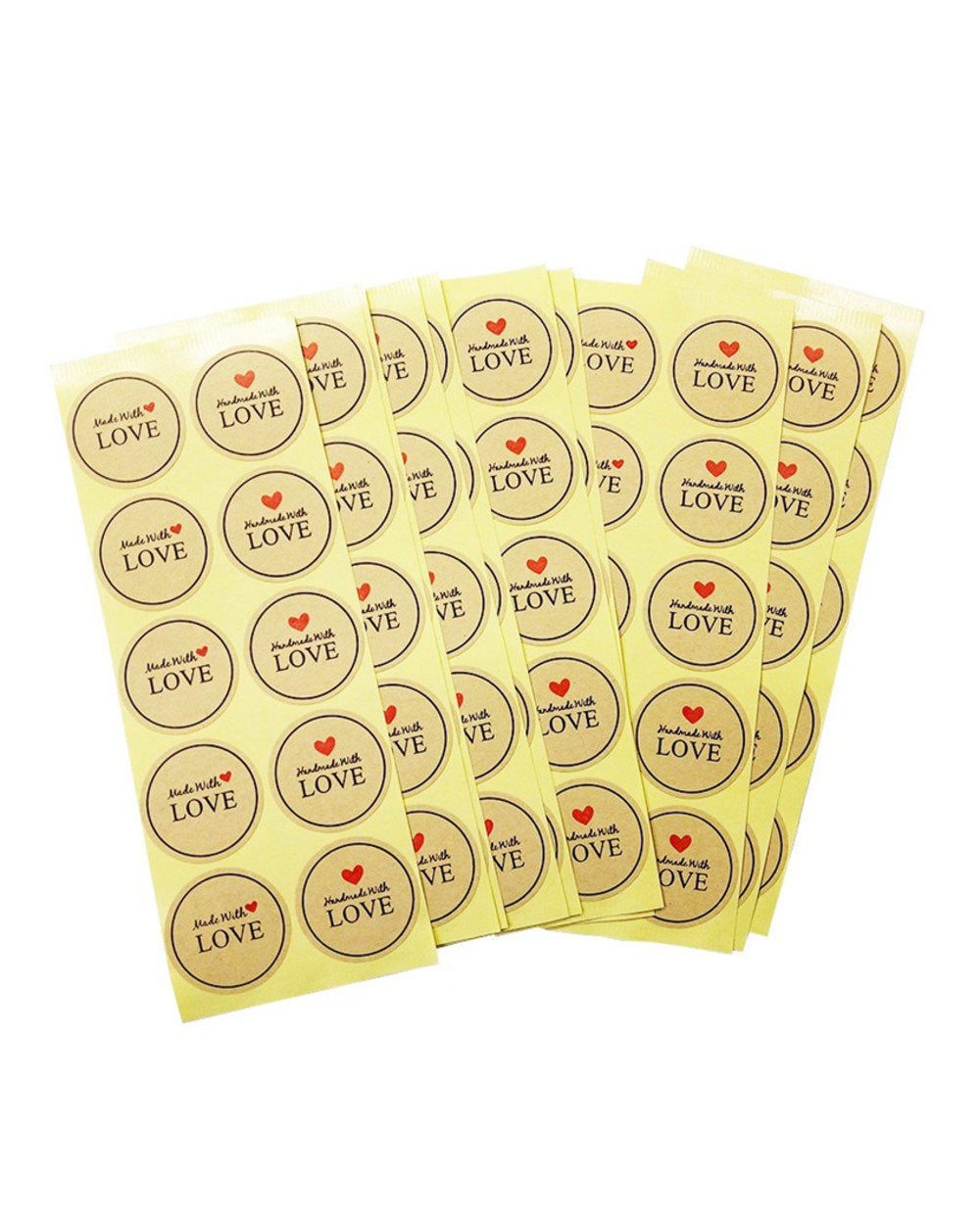 100Pcs/Lot Round Vintage Kraft Label Sticker Thank You Diy Multifunction Adhesive Packaging Sealing Label Sticker Gift front-2