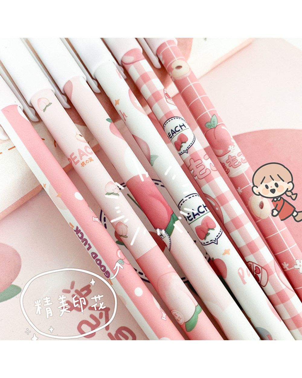 6Pcs Kawaii Game Cartoons Cute Neutral Erasable Pen Kawaii 0.5Mm Gel Pen School Office Supplies Kids Stationery Gift front-4