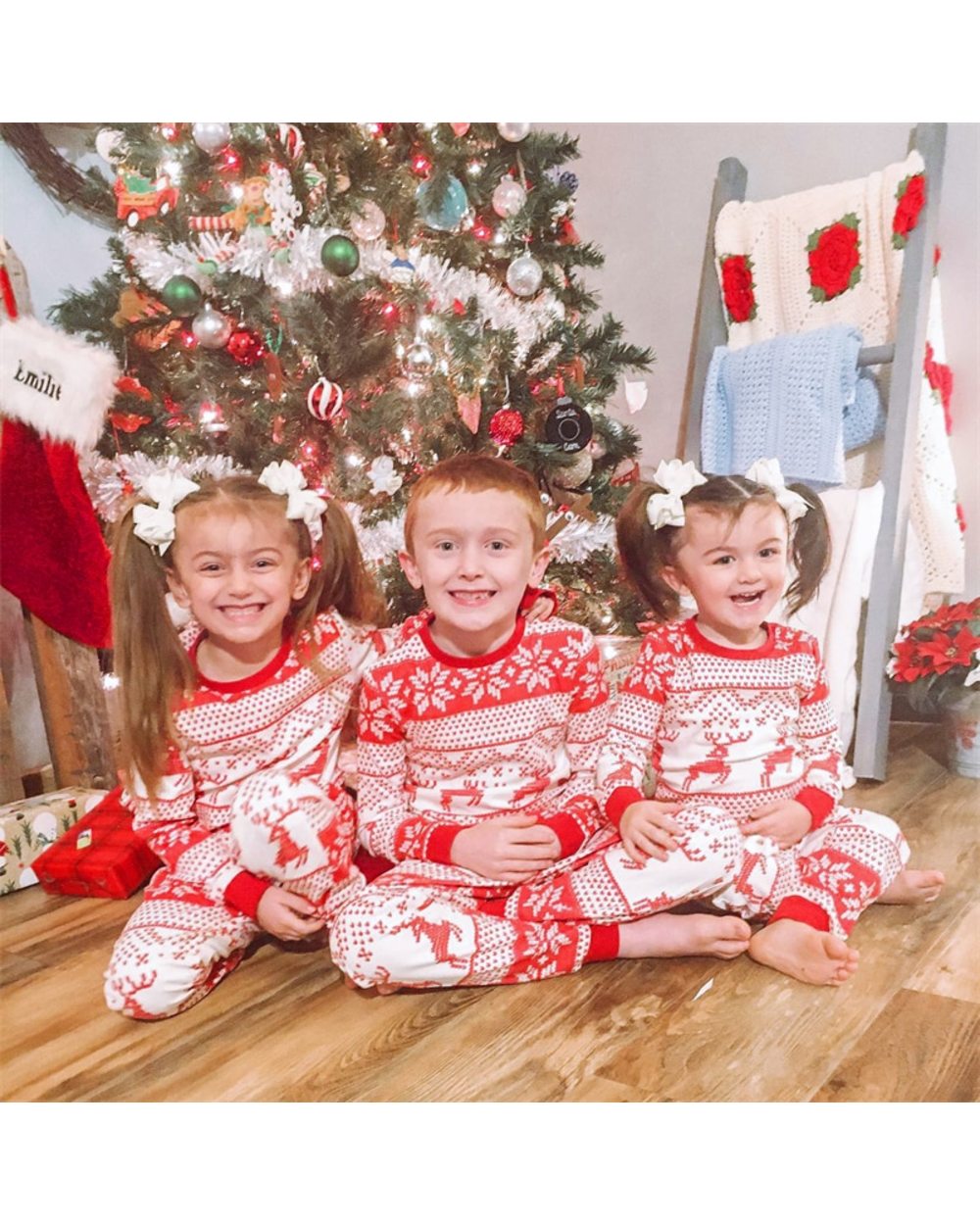 2021 New Family Christmas Matching Pajamas Set Xmas Kids Mother And Daughter Father Son Sleepwear Baby Christmas Clothes front-4