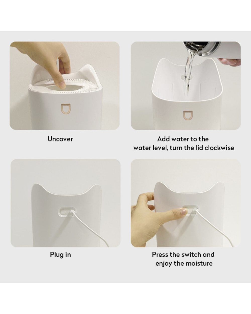 Air Humidifier Double Spray Port Essential Oil Aromatherapy Diffuser Cool Mist Maker Fogger for Home Office front-5