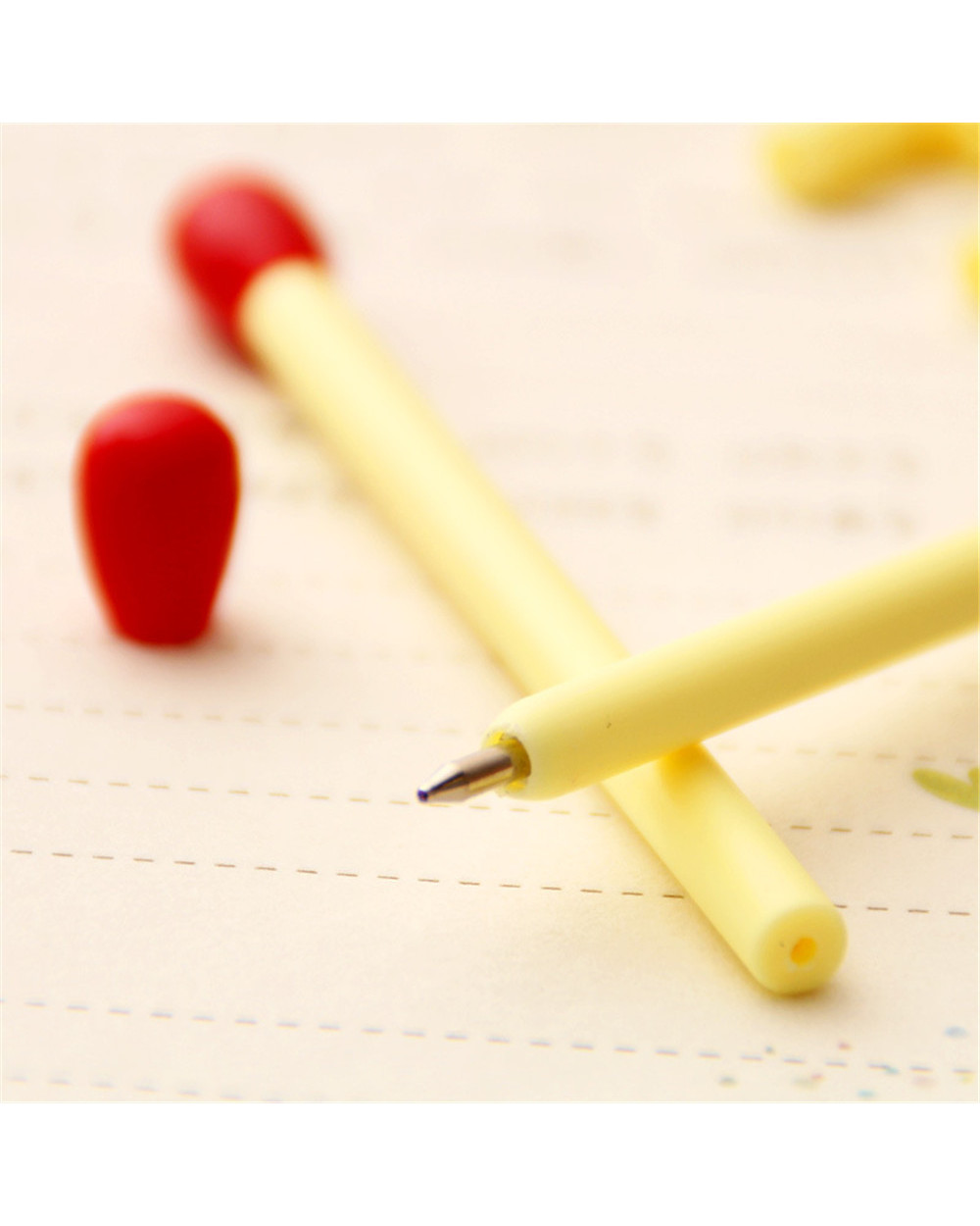 20Pcs/Box Novelty Mini Match Shape Ballpoint Pen Kawaii Roller Ball Pen Signature Pens Office School Stationery Writing front-5