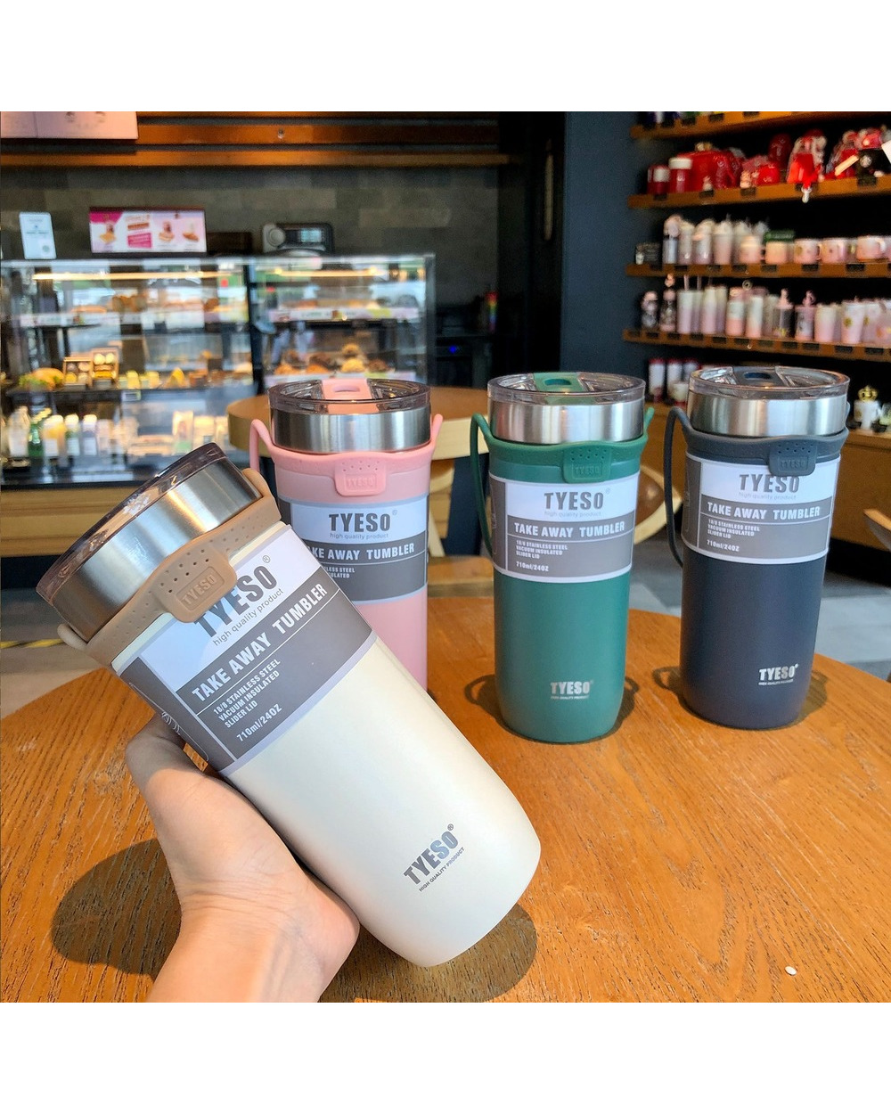 Portable Travel Insulated Mug Stainless Steel front-5