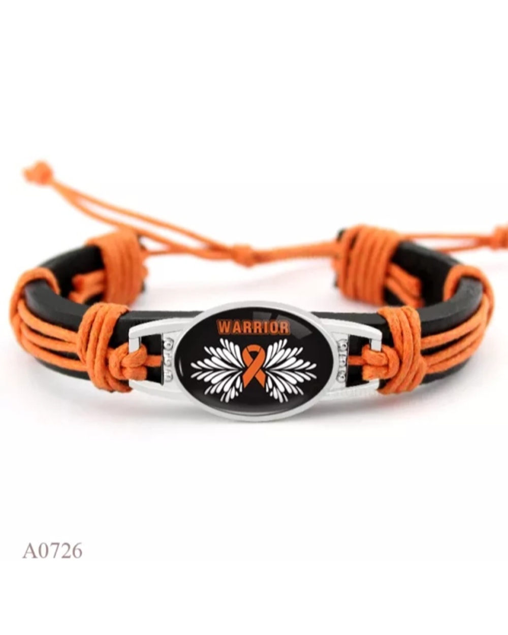 Cancer Ribbon Bracelet Leather Charm Bracelets for Women Jewelry front-0