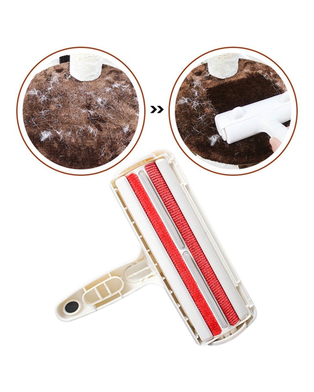 Pet Hair Remover Roller Removing Dog Cat Hair From Wool Roller Furniture Self-Cleaning Lint For Wool Pellet Cat And Dog front-5