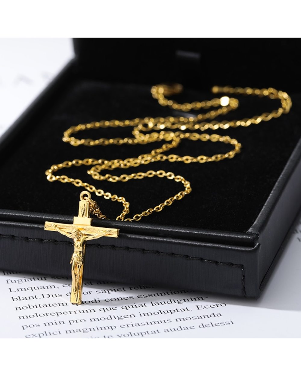 Christian Jesus Cross Necklace front-2