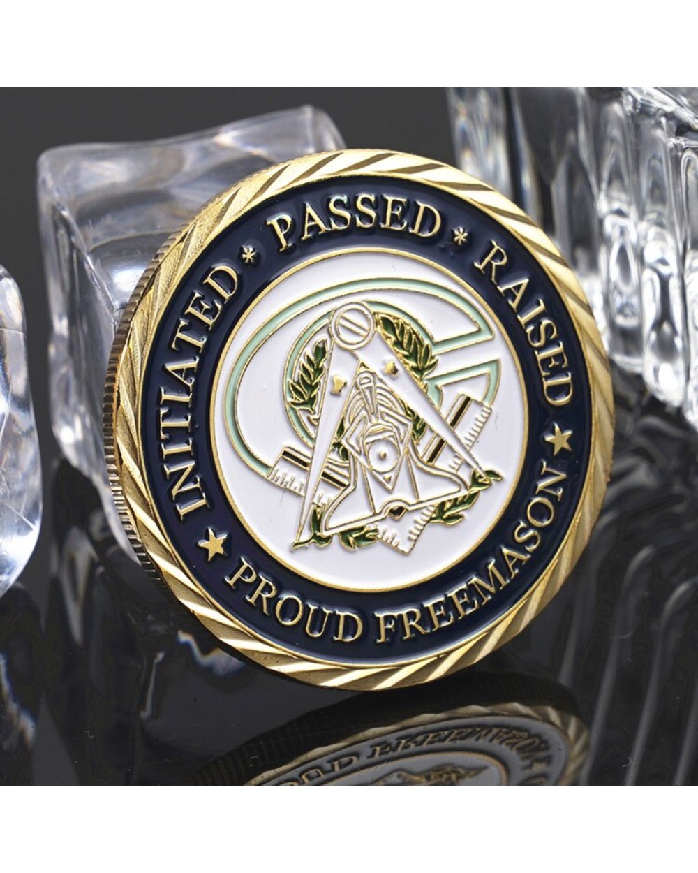 Gold plated Masonic Coins front-2