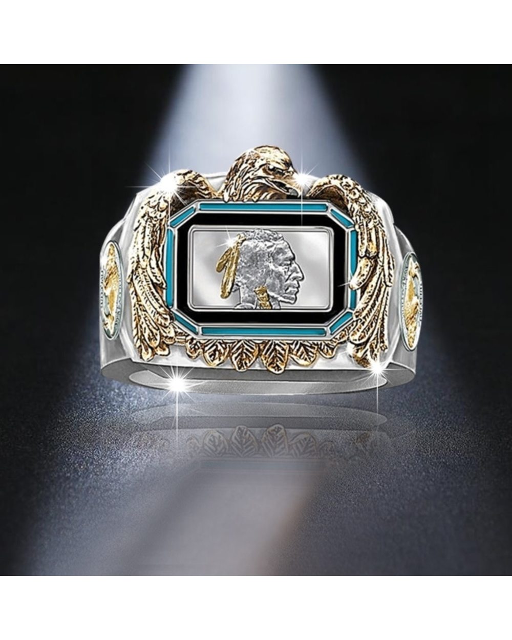 Contracted Fashion Ring Creative Gifts New Retro Luxury Elegant Men Hip Hop Marriage Engagement Finger Ring Jewelry front-0