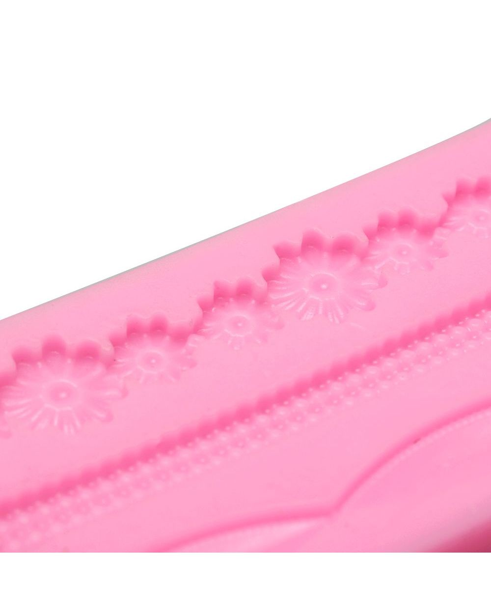 3D Lace Flower Bead Chain Silicone Fondant Lace Mould Cake Decorating Baking Molds Sugar Craft Paste Pastry Baking To front-5