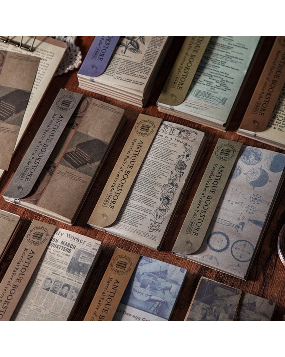 Yvaines 60 Sheet Aesthetic Antique Bookstore Series Vintage Newspaper Material Paper For Bullet Journaling Scrapbooking front-2