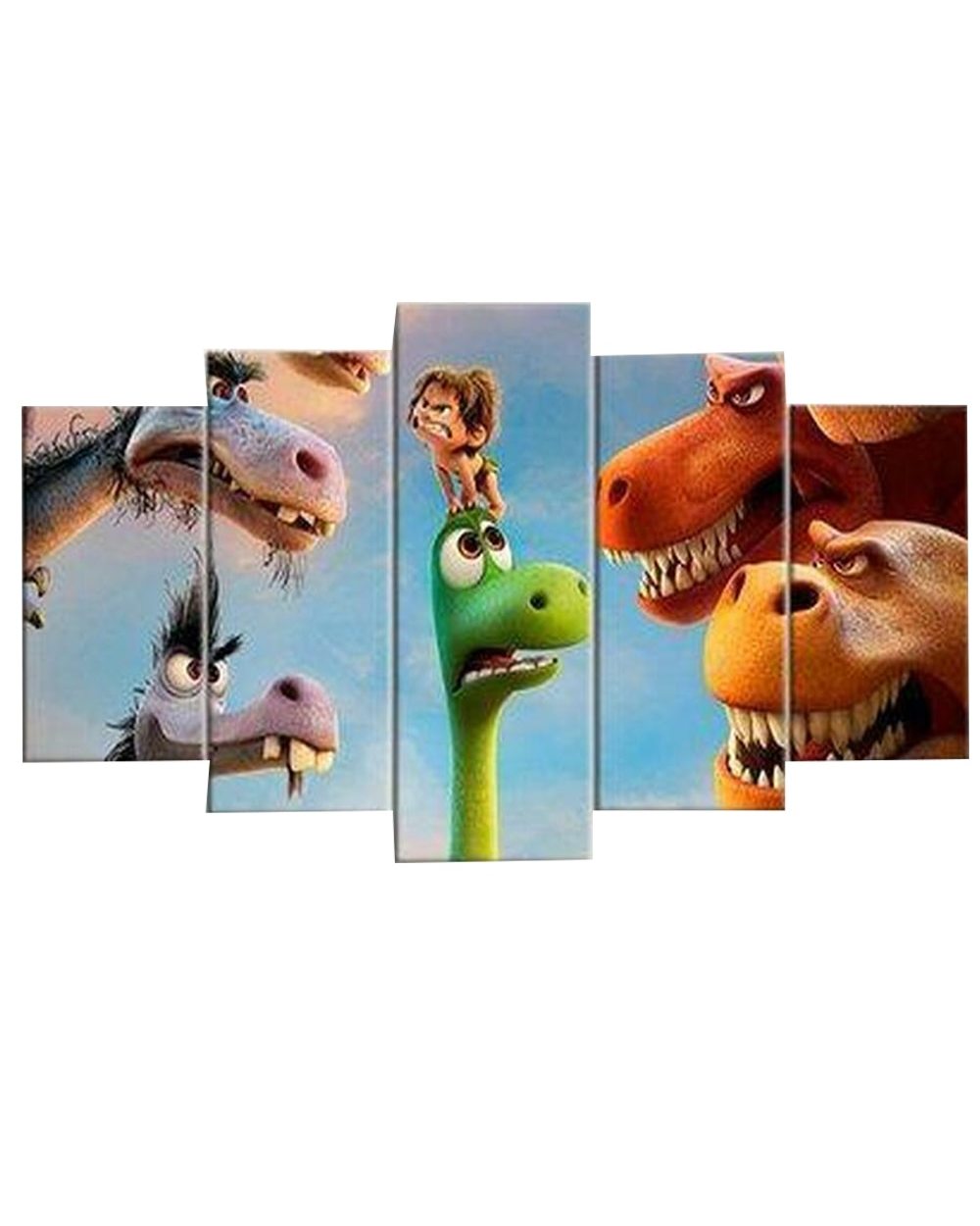 Good Dinosaur Kids Movie Picture Print Cartoon 5 Panel Canvas Art Wall Decor front-2