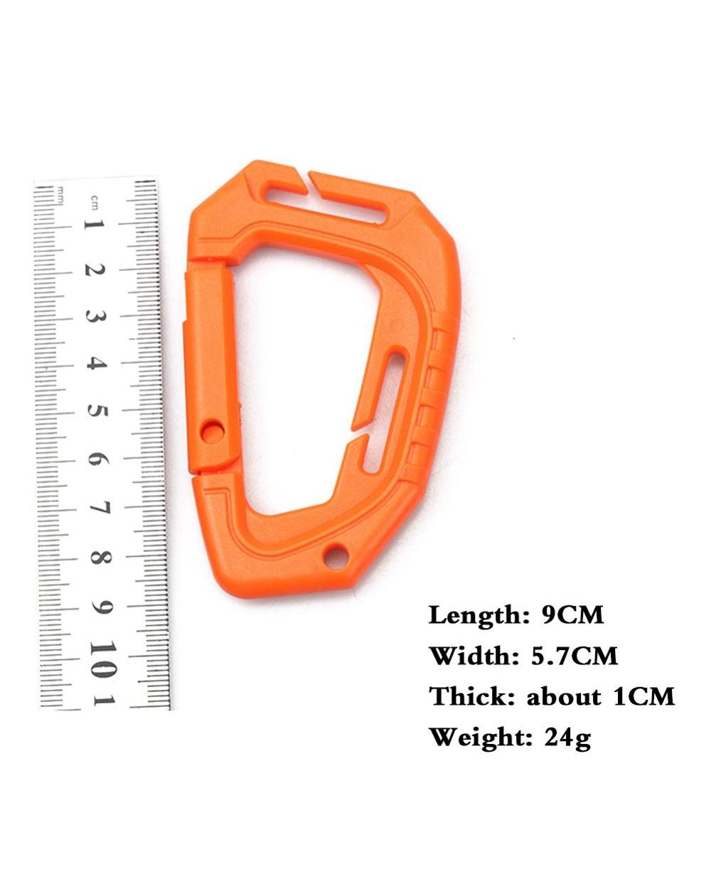 1Pcs Big D-Type Pic Steel Tactical Molle Quick Hook Hanging Buckle Clip Outdoor Camping Backpack Bag Edc Tool Accries front-5
