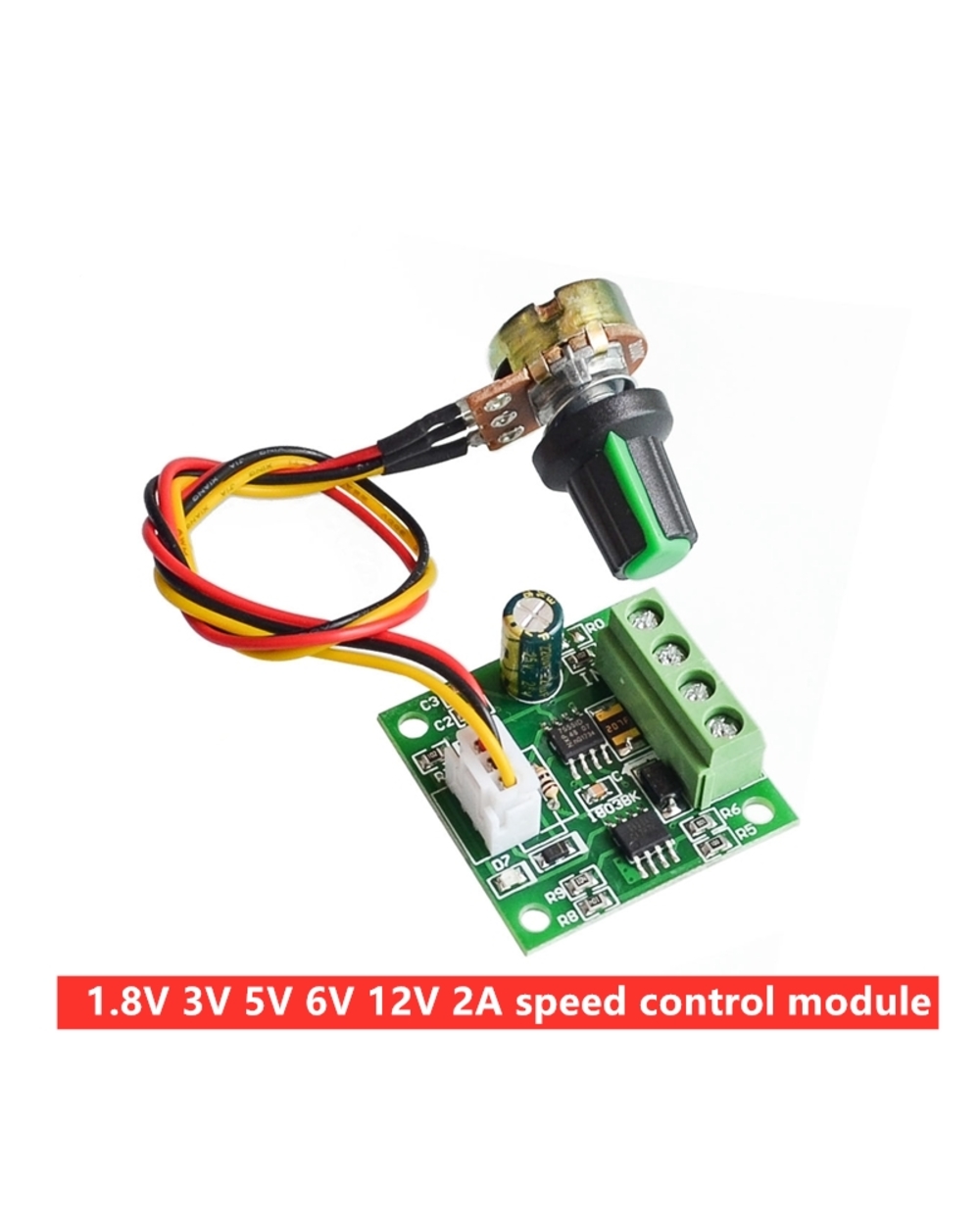 Pwm Dc Motor Speed Controller 1.8V 3V 5V 6V 12V 2A Speed Control Module 1803Bw front-0