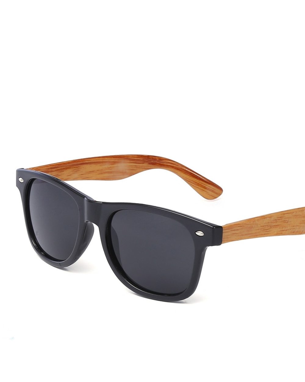 Vintage Women Bamboo Sunglasses Wooden Glasses Fashion Men Square Eyewear Shades Oculos De Sol Feminino Brand Designer front-1