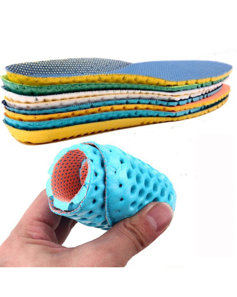 Stretch Breathable Deodorant Running Cushion Insoles For Feet Man Women Insoles For Shoes front-0