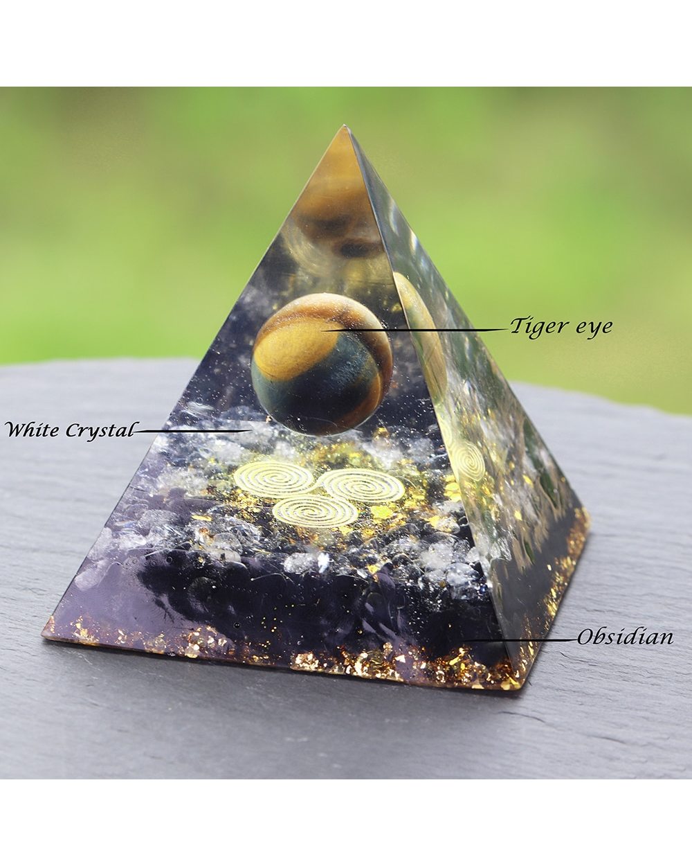 Orgone Energy Converter Orgonite Pyramid Obsidian Soothe The Soul Stone That Change The Magnetic Field Of Life front-5