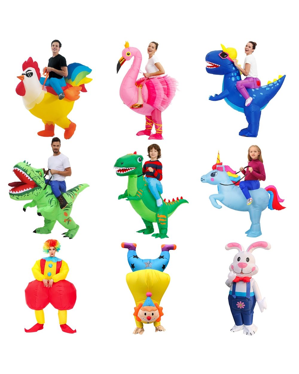 Anime Dinosaur Inflatable Costume Party Mascot Alien Costumes Suit Disfraz Cosplay Halloween Costumes For Adult Kids front-0
