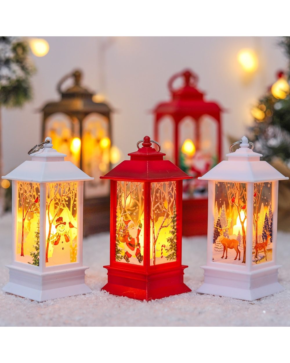 Christmas Lantern Light Merry Christmas Decorations for Home 2021 Navidad Christmas Tree Ornaments front-0