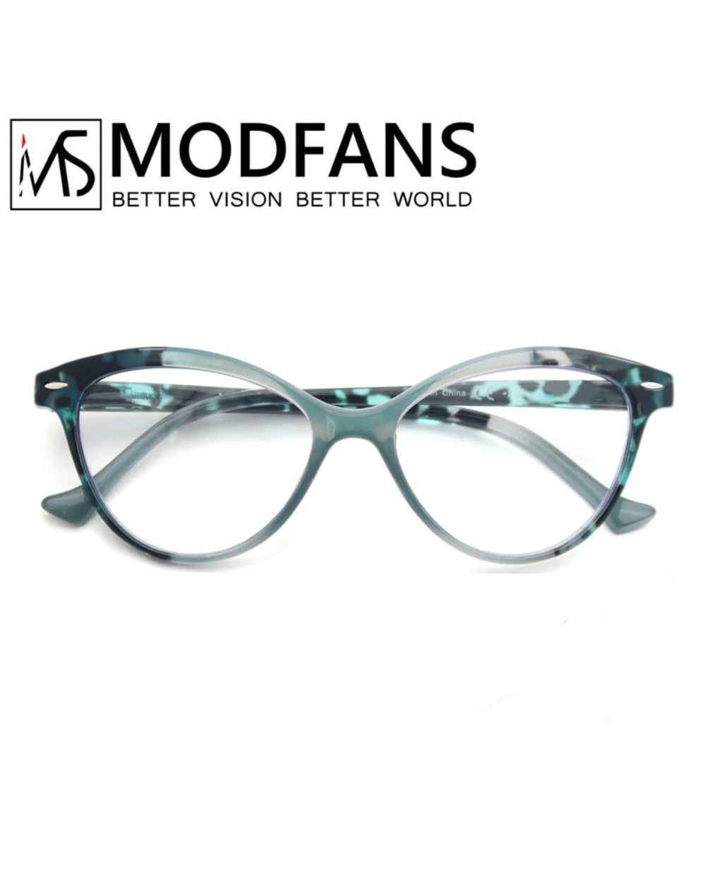 Modfans Cat Eye Reading Glasses Women Spring Hinge Lightweight Presbyopic Readers Eyeglasses With Diopter +0.5 To +4.0 front-3