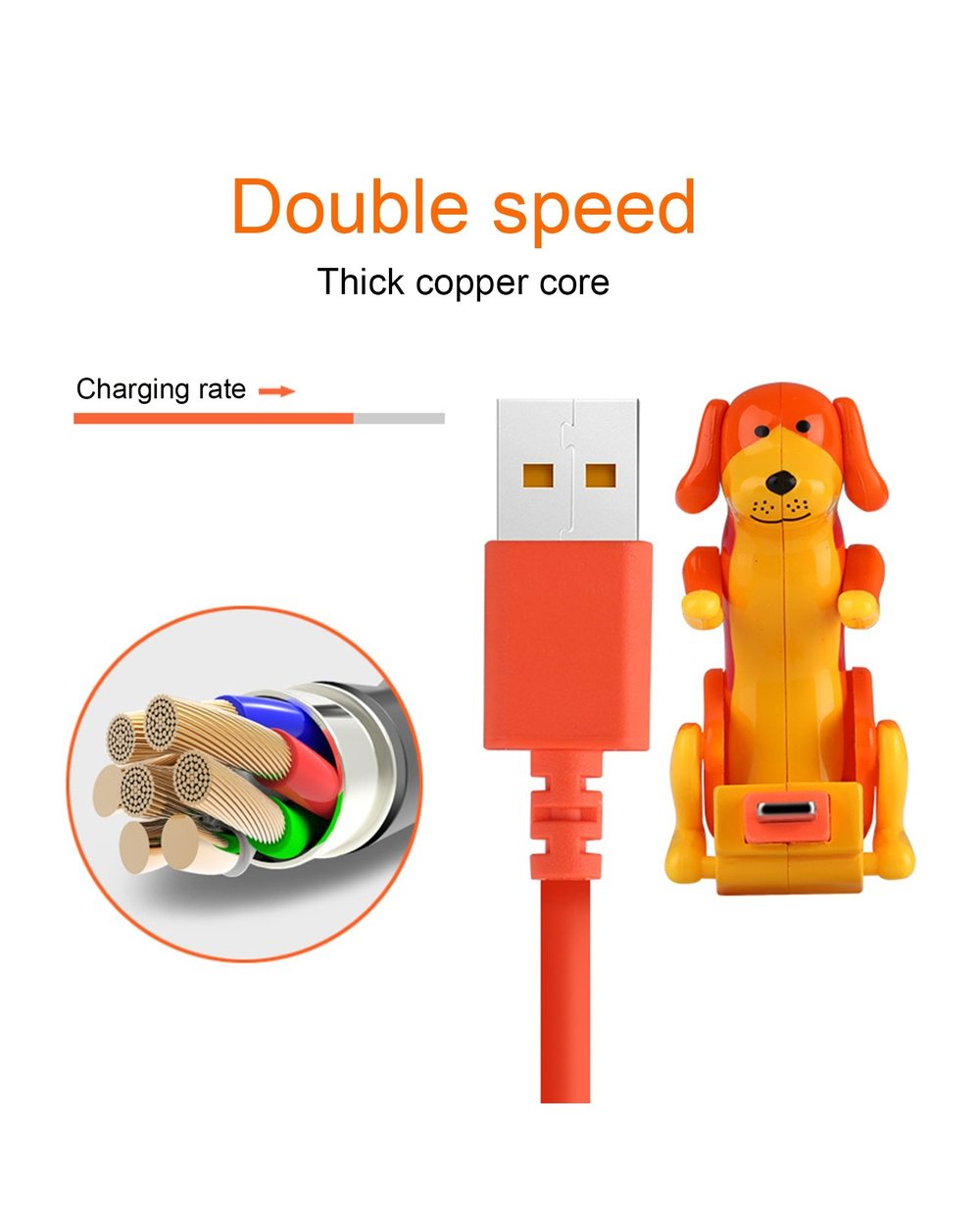 Funny Humping Dog Toy fast Charging Cable front-3
