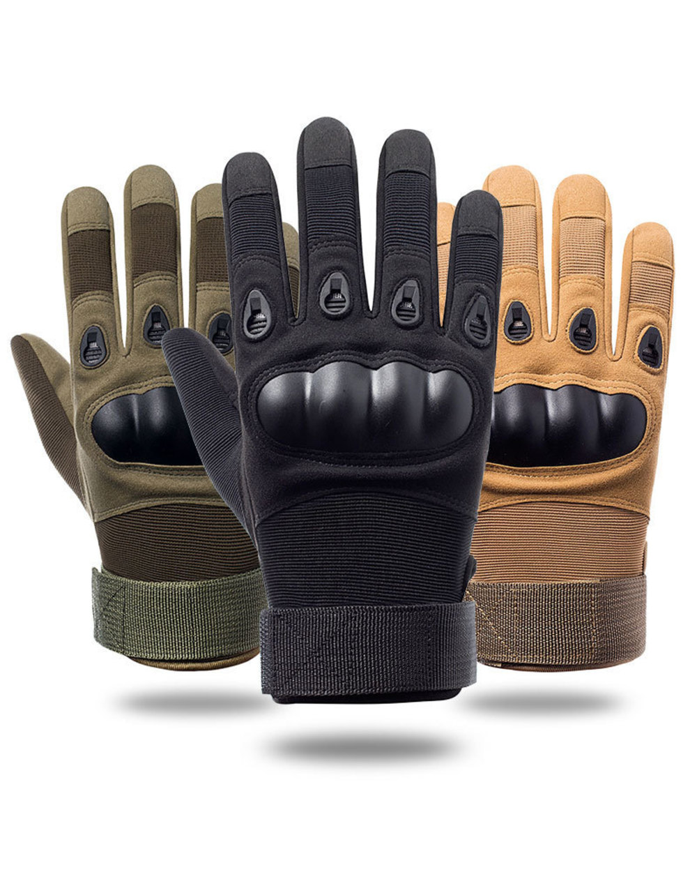 Army Military Tactical Gloves Winter Full Finger Fingerless Gloves Knuckles Protective Military Hunting Shooting Cyclin front-0