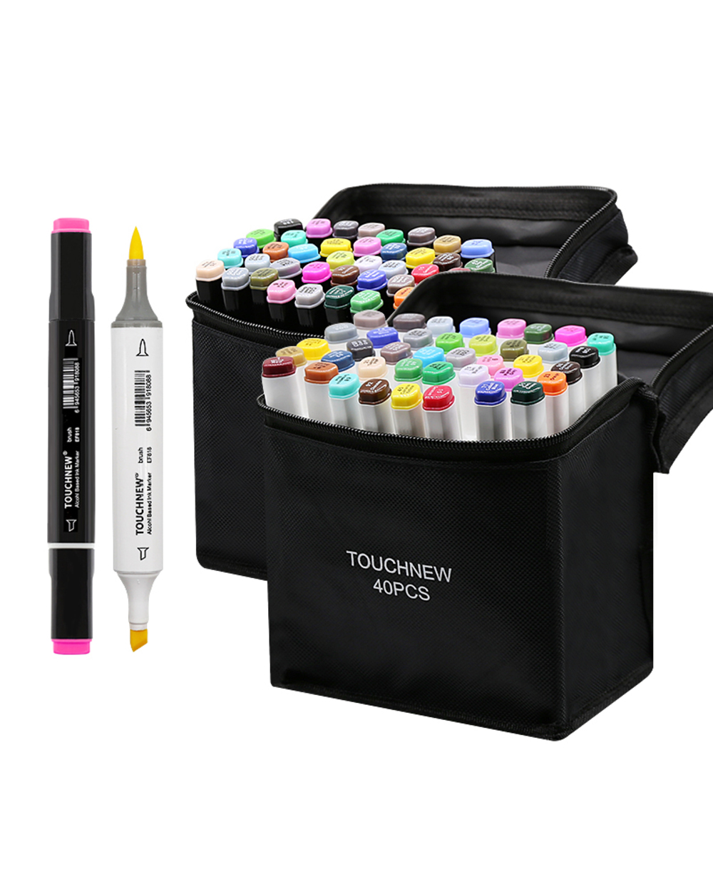Touchnew 6/12/30/40/60/80 Color Soft Bursh Markers Set Alcohol Based Sketch Felt-Tip Oily Twin Art Marker Pen For Manga front-0