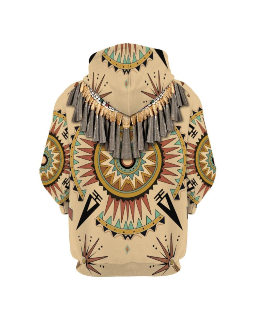 Black Native Indian 3D Hoodie Tee Men Women New Fashion Hooded Sweatshirt Long Sleeve Pullover VG06 front-1