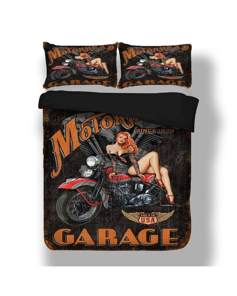 3D Motorcycle Bedding Cover Set front-4