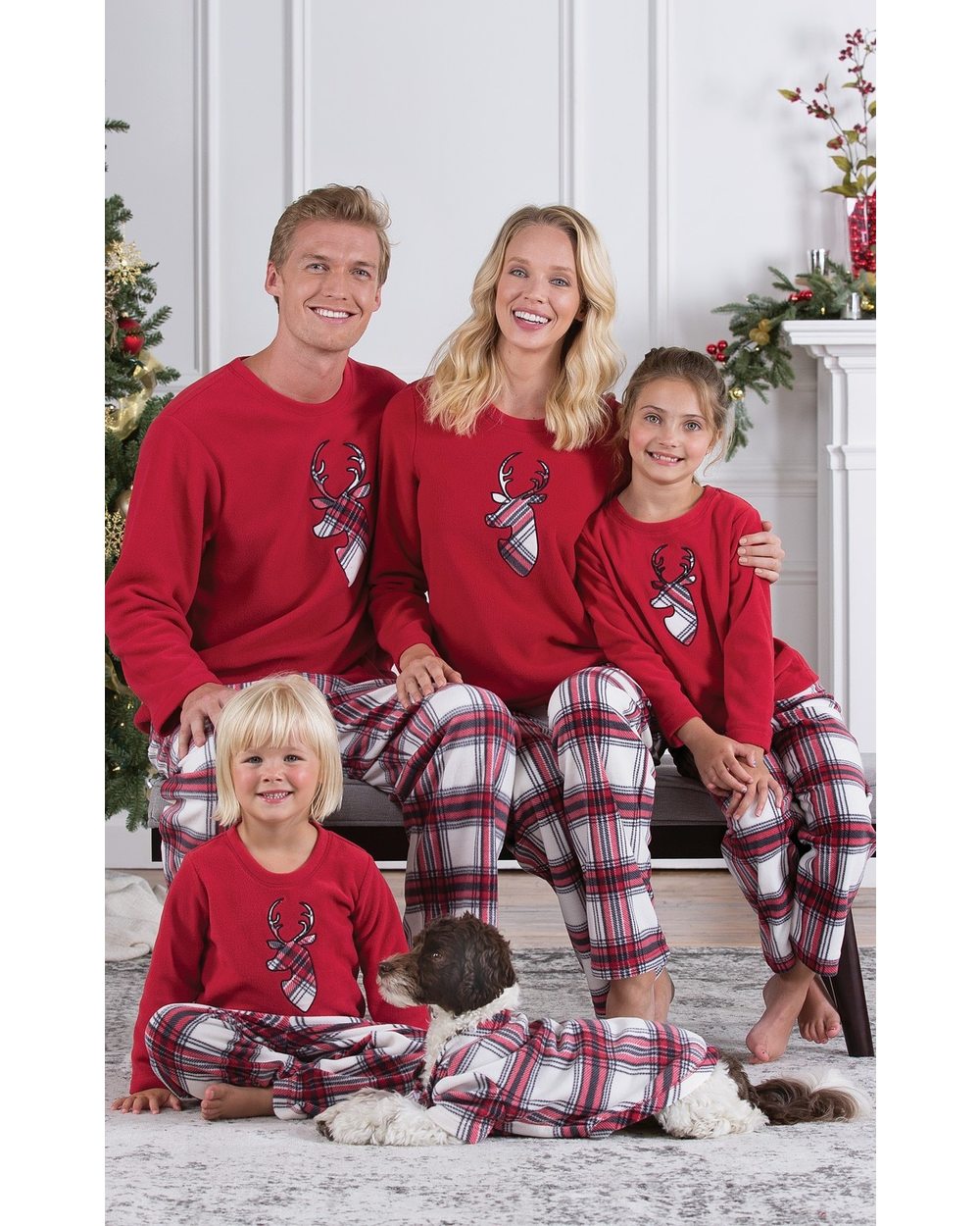 2021 Christmas Family Matching Pajamas Deer Adult Baby Family Matching Outfits Top Pants Christmas Pajamas Kids Romper front-1