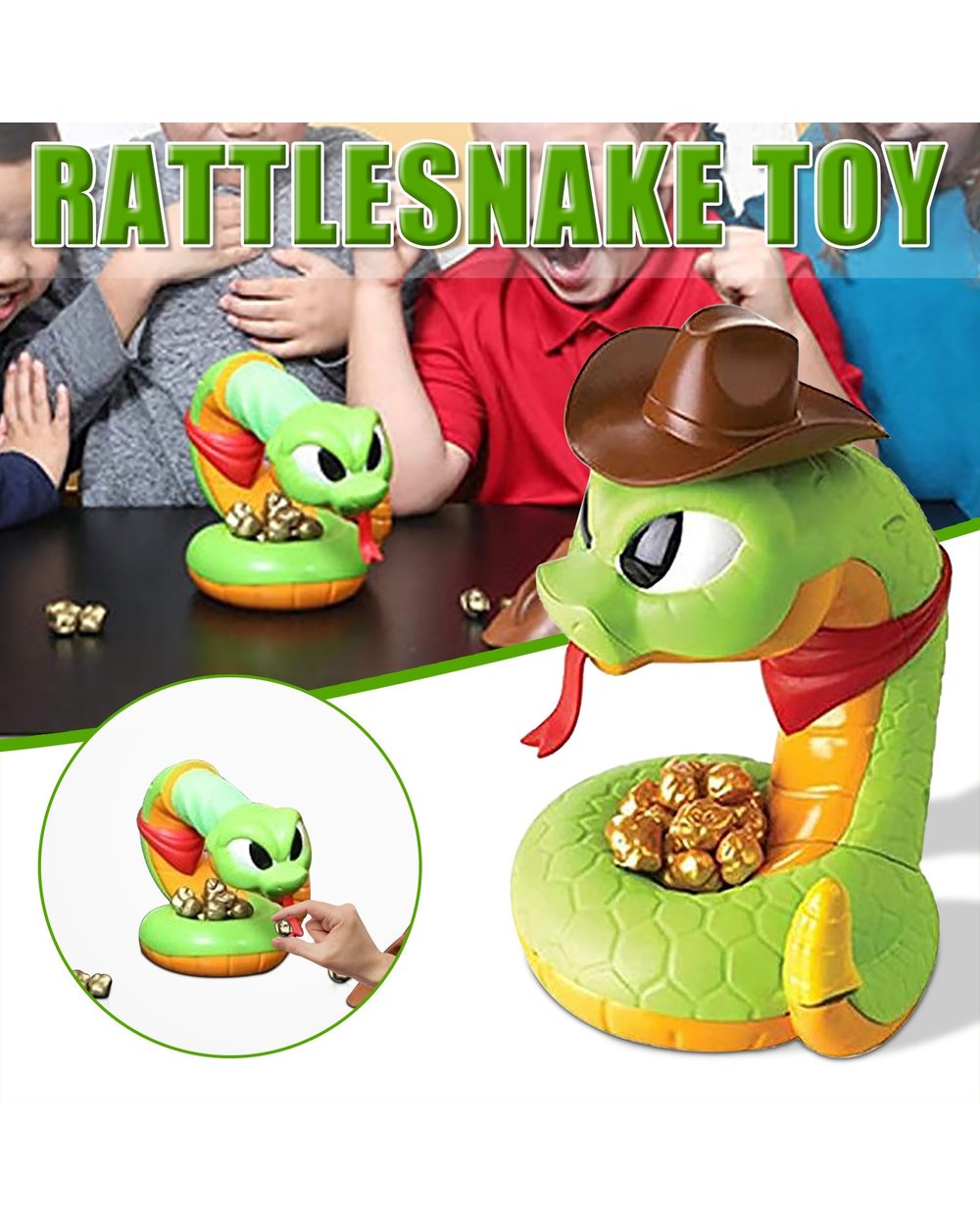 Electric Tricky and Scary Rattlesnake Toys Tricky Horror Snake Toys For Kids front-0