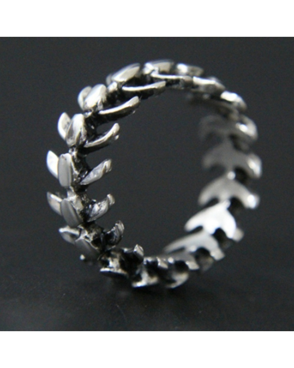 Vintage Gothic Rock Hip Hop Bones Mens Rings For Punk Fish Bone Male Women Universal Ring Dragon Bone Gift Party Jewelry front-1