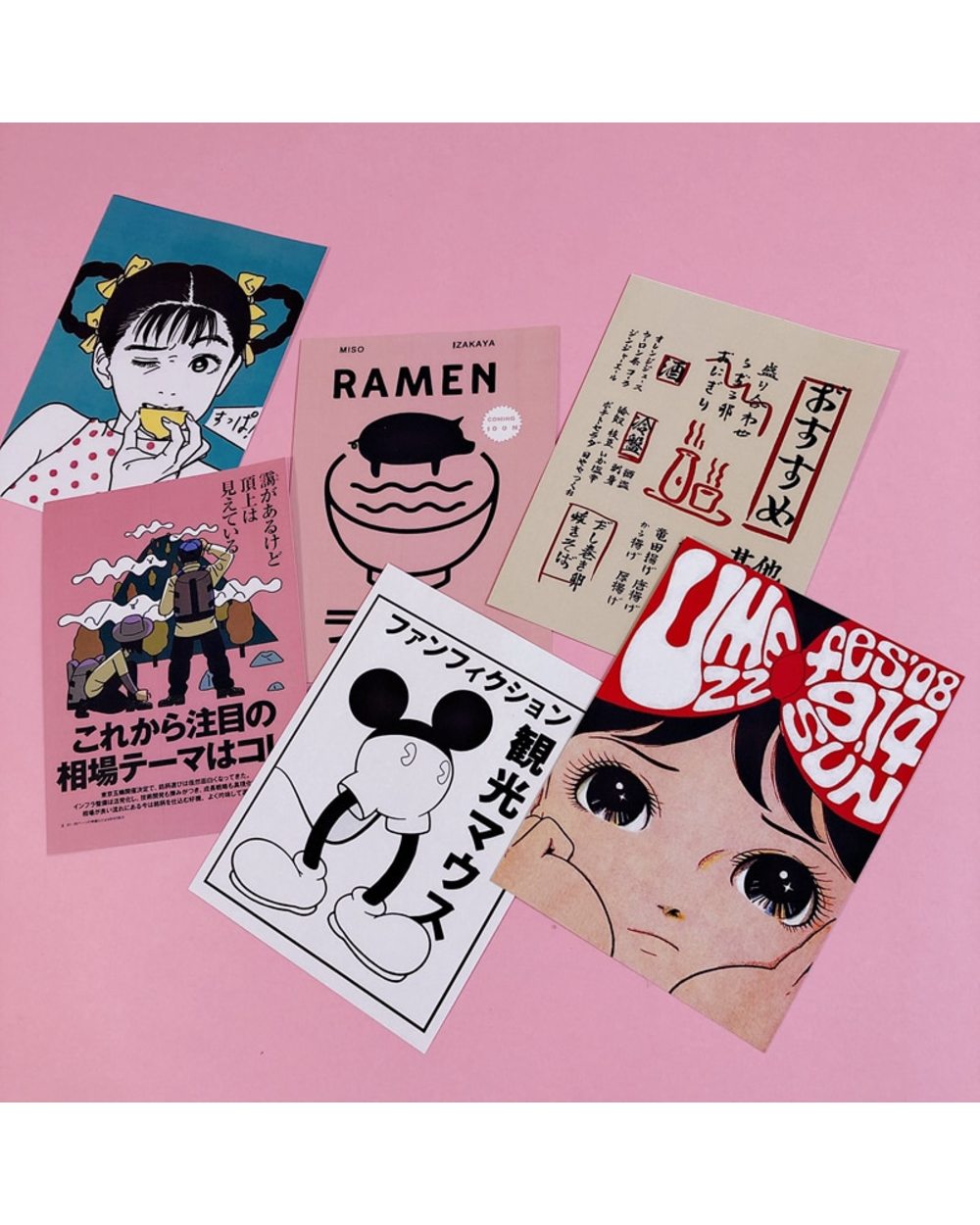 Japanese Retro Comic Book Style Oversized Sticker Room Wall Decoration Sticker Hand Account Book Card Postcard front-4