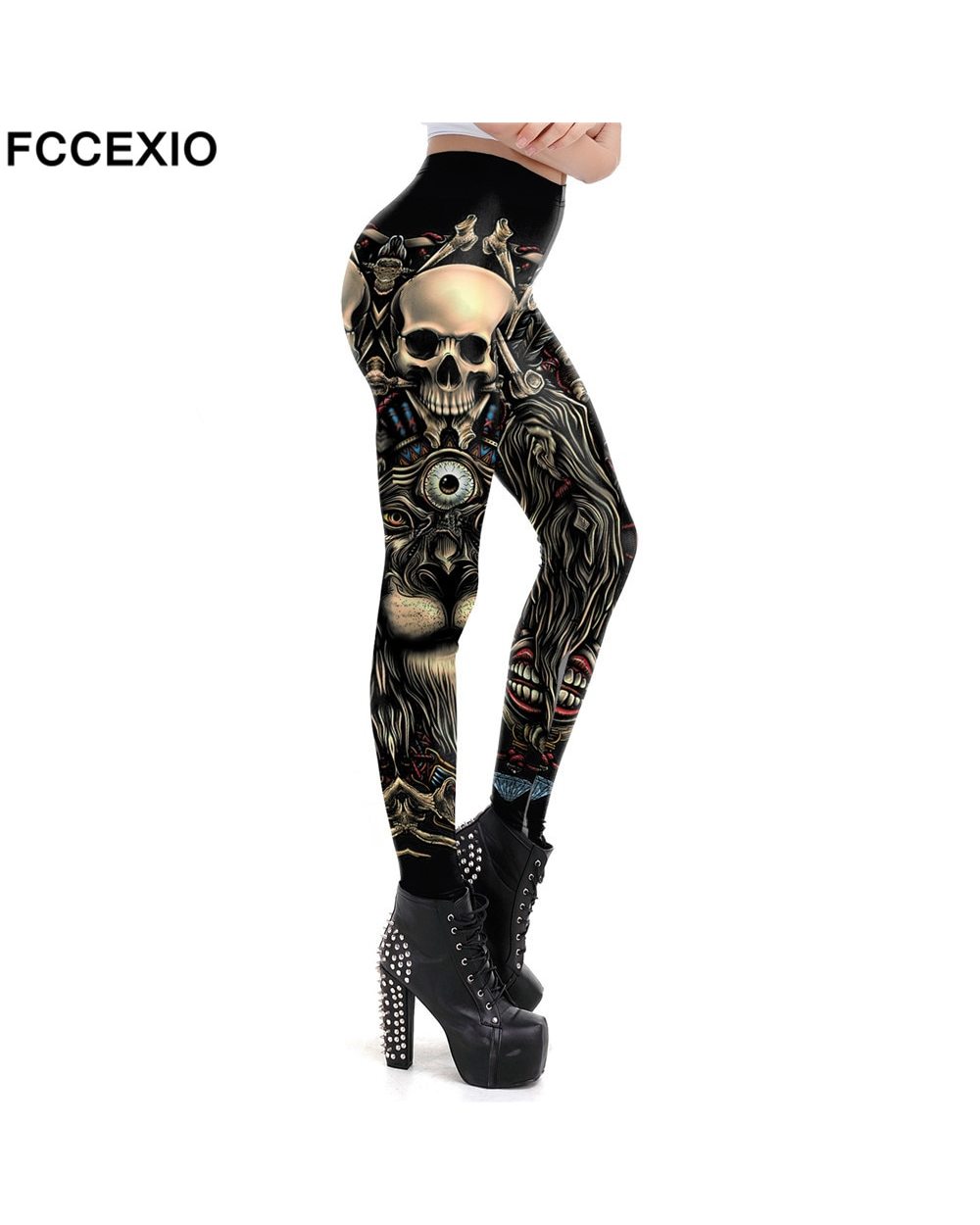 Fashion Skull New Design Women Legging Gothic Style front-0