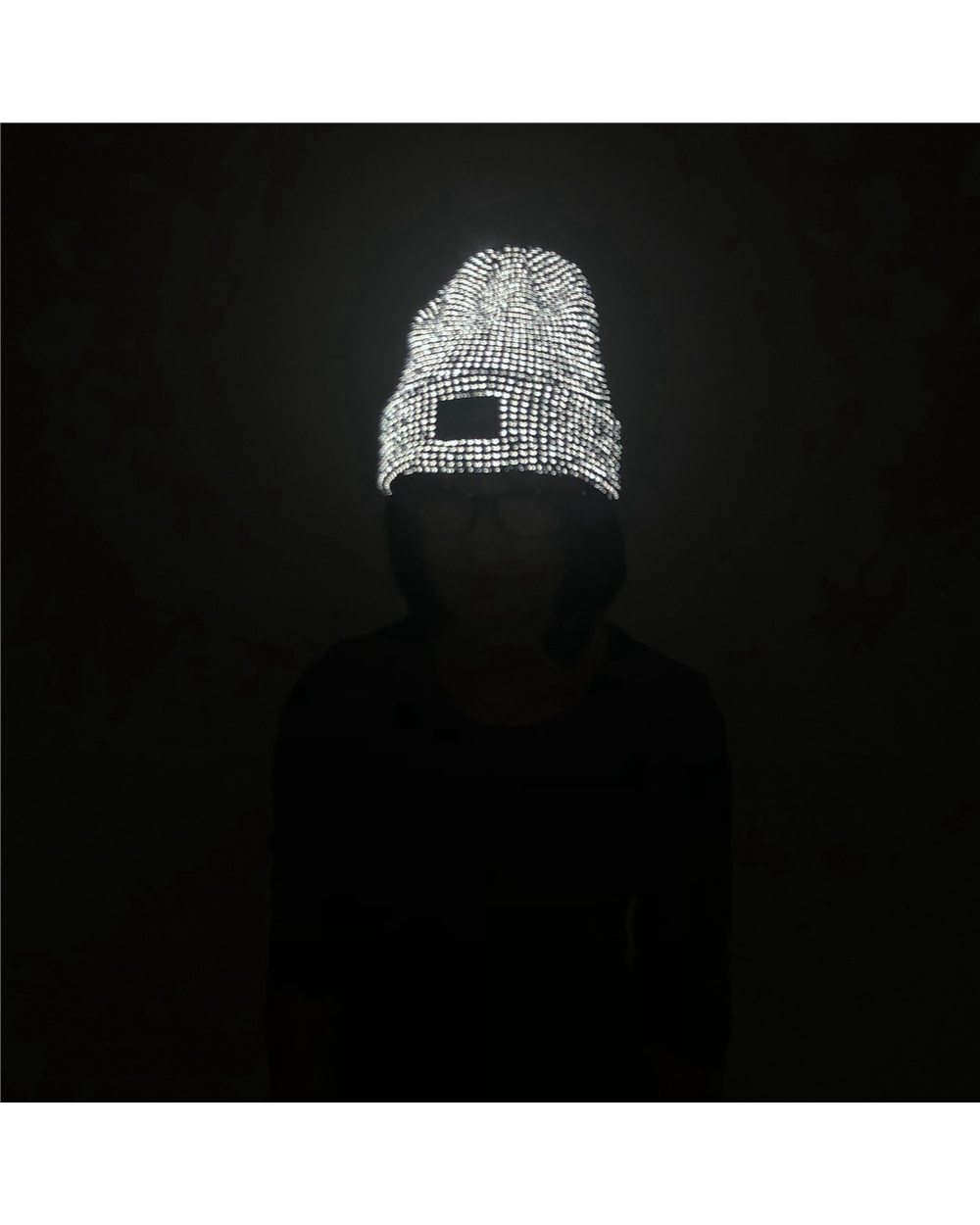 2022 New Reflective Beanie Hat Women Skullies Autumn Winter Cap Fashion Female Bonnet Warm Caps Brand Knitted Hats For front-1