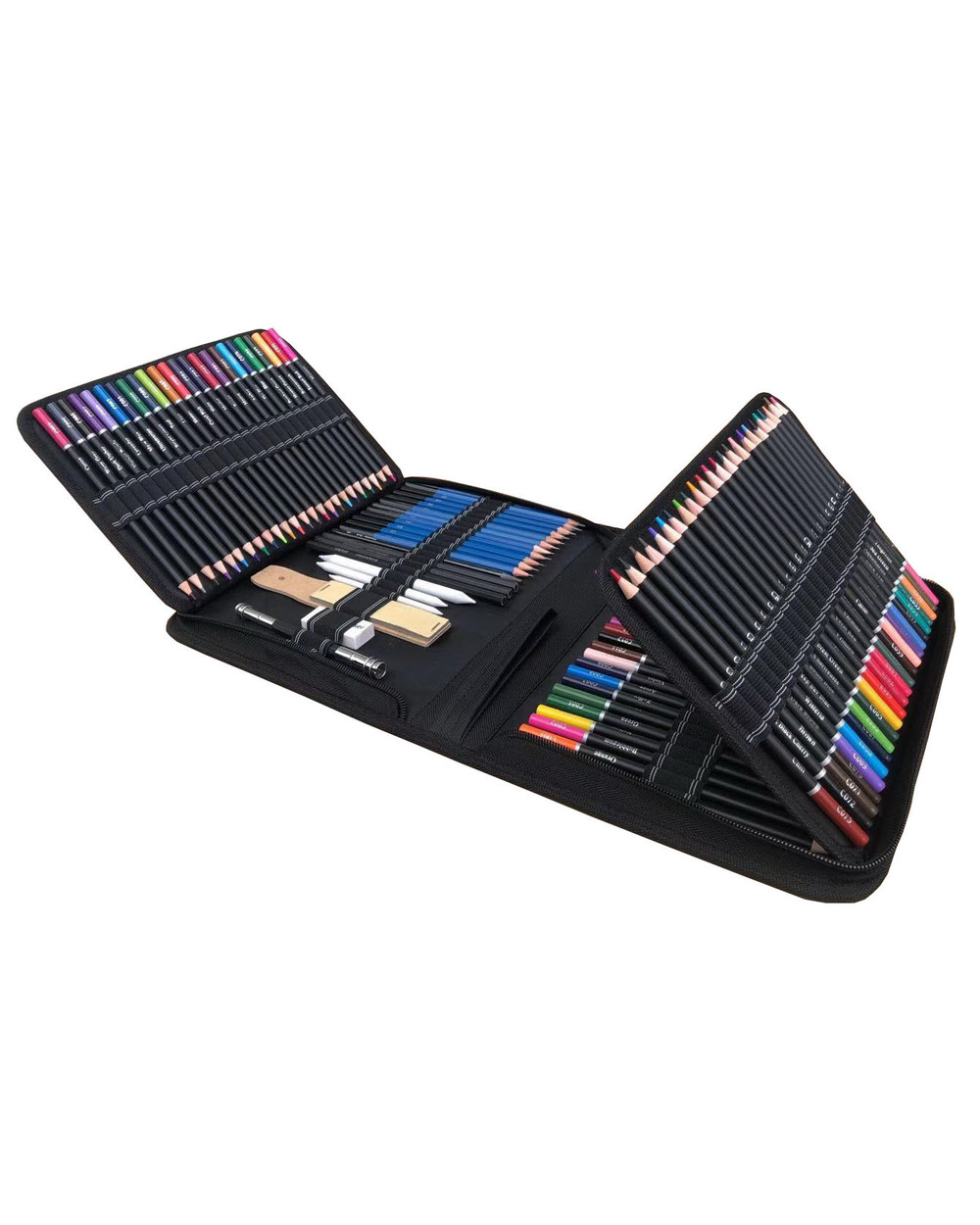 144Pcs Color Pencil And Sketch Pencils Set For Drawing Art Tool Kit 72 Pcs Watercolor Metallic Oil Pencil Artist Art Su front-1