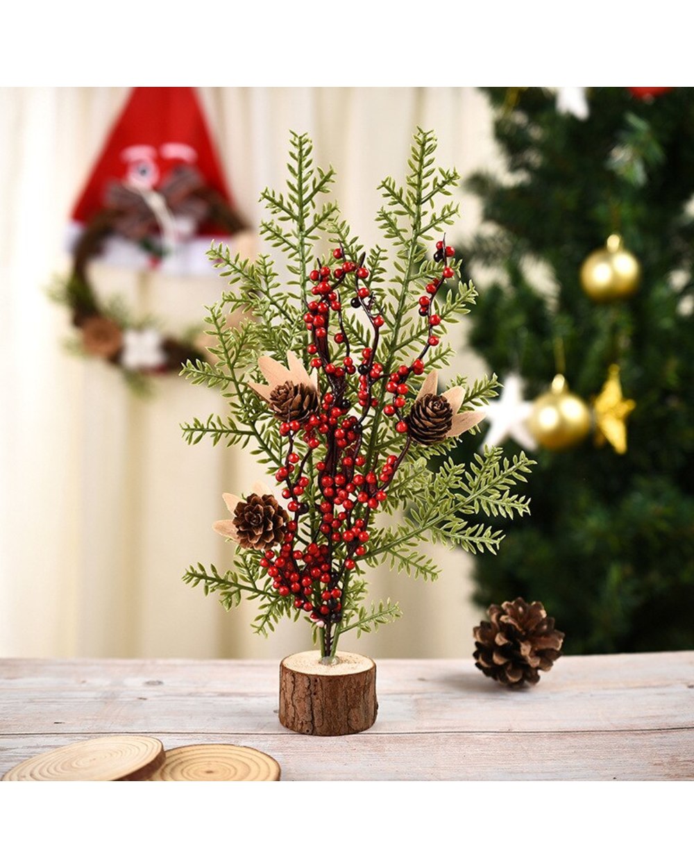 2022 New Artificial Christmas Tree Mini Xmas Tree Table Decoration Christmas Ornament New Year Noel Navidad Natal Party front-4