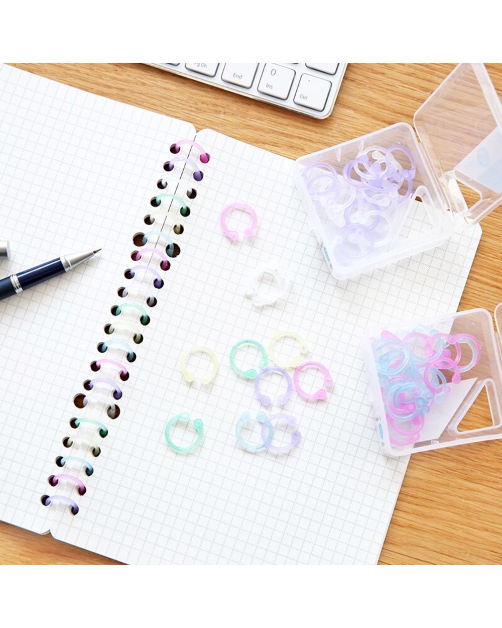 Plastic Multi-Function Circle Ring DIY Albums Loose-Leaf Colorful Book Binder Hoops Office Binding Supplies front-1