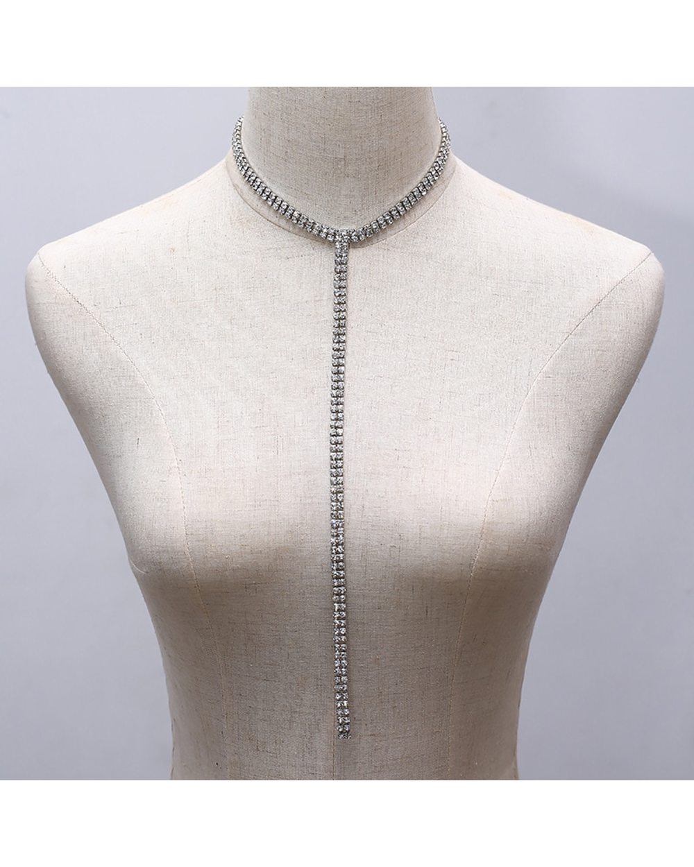 Rhinestone Choker Crystal Gem Luxury Chokers Collar Chocker Y necklace Women jewelry Accessories Gifts front-3