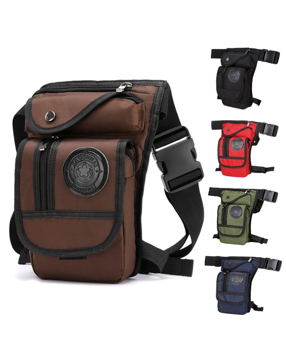 NEW Motorcycle Waist Bag Canvas Drop Leg Bag Muiti Functional Messenger Shoulder Bag Motorbike Military Style Bag front-0