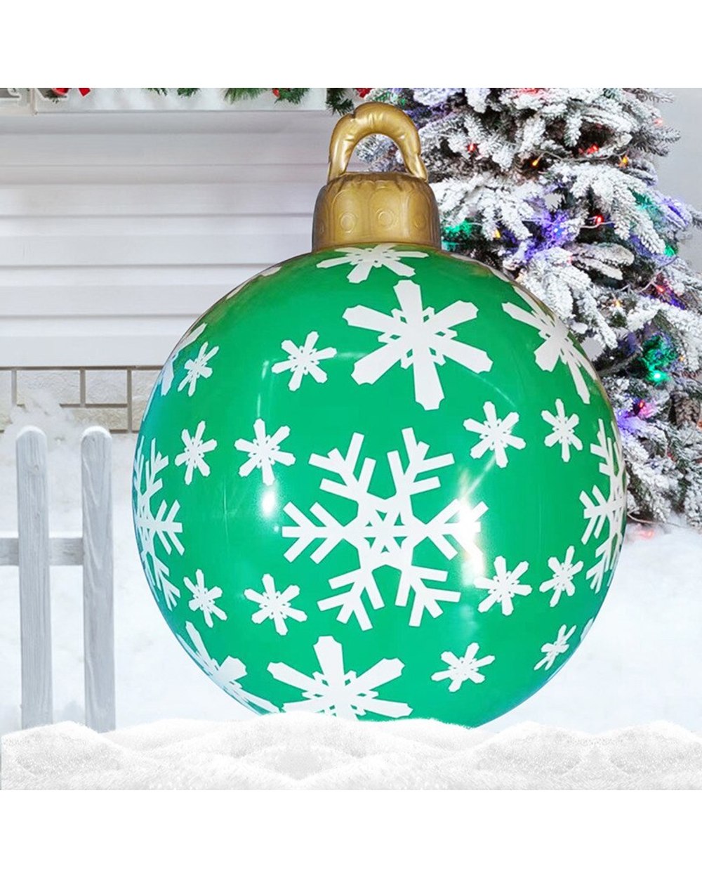 24 Inches Christmas Atmosphere Inflatable Ball Toys Giant Christmas Tree Decorations Outdoor Decorations front-3
