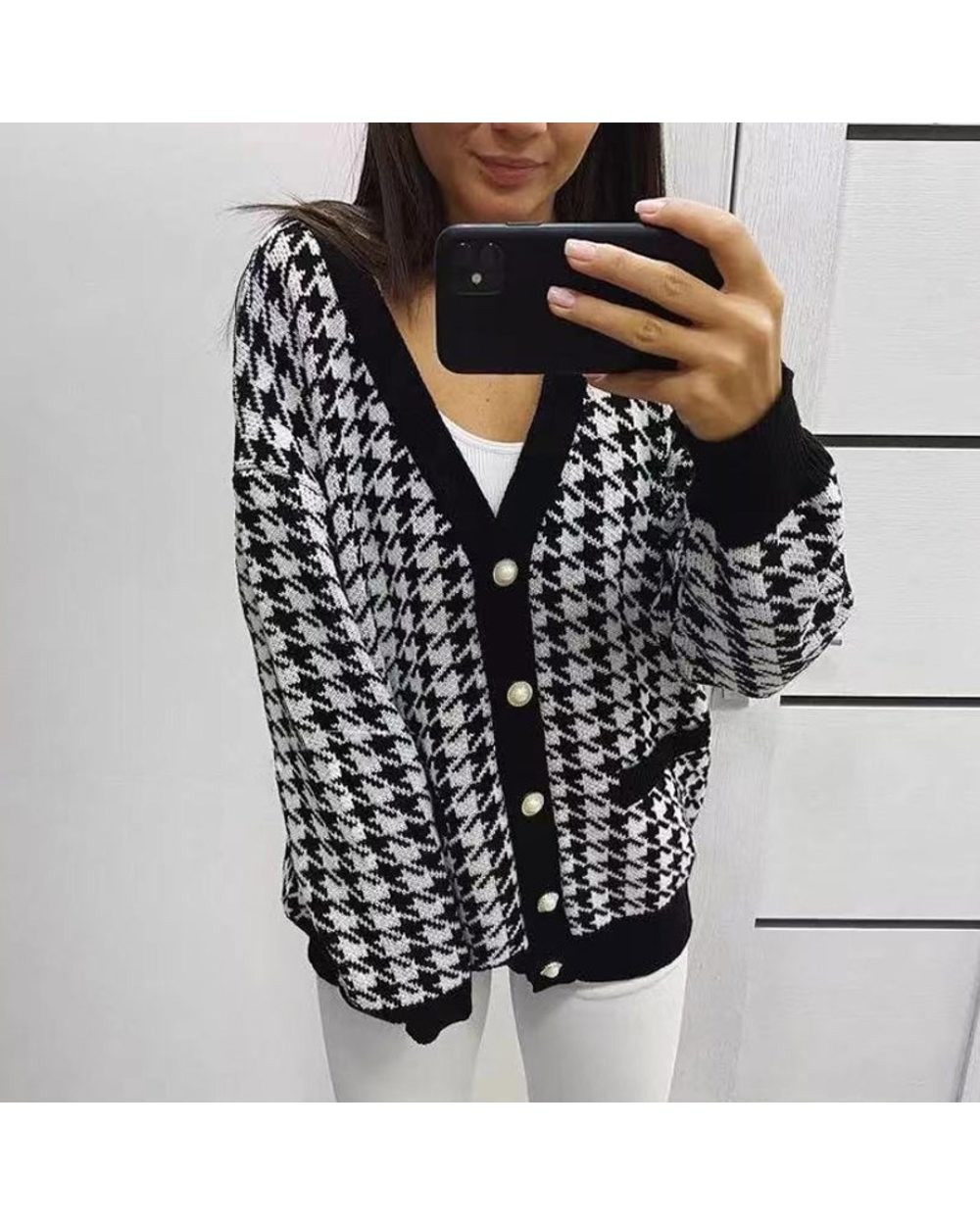 Vintage Plaid Cardigan front-4