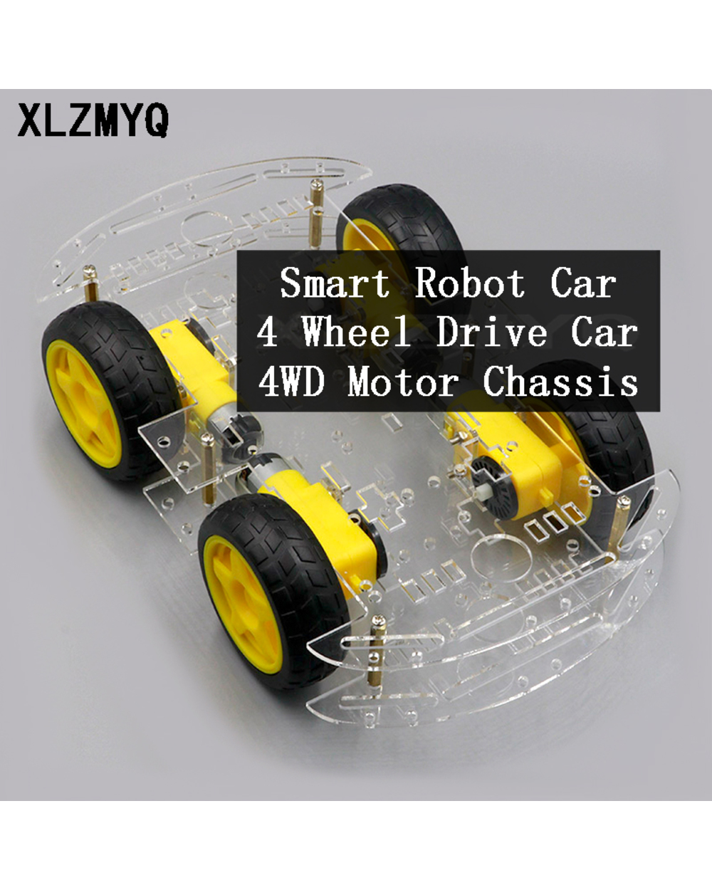 Smart Car Chassis 4Wd Car 4 Wheel Drive Car Tracking Car Obstacle Avoidance Car Strong Magnetic Chassis Diy Kit front-0