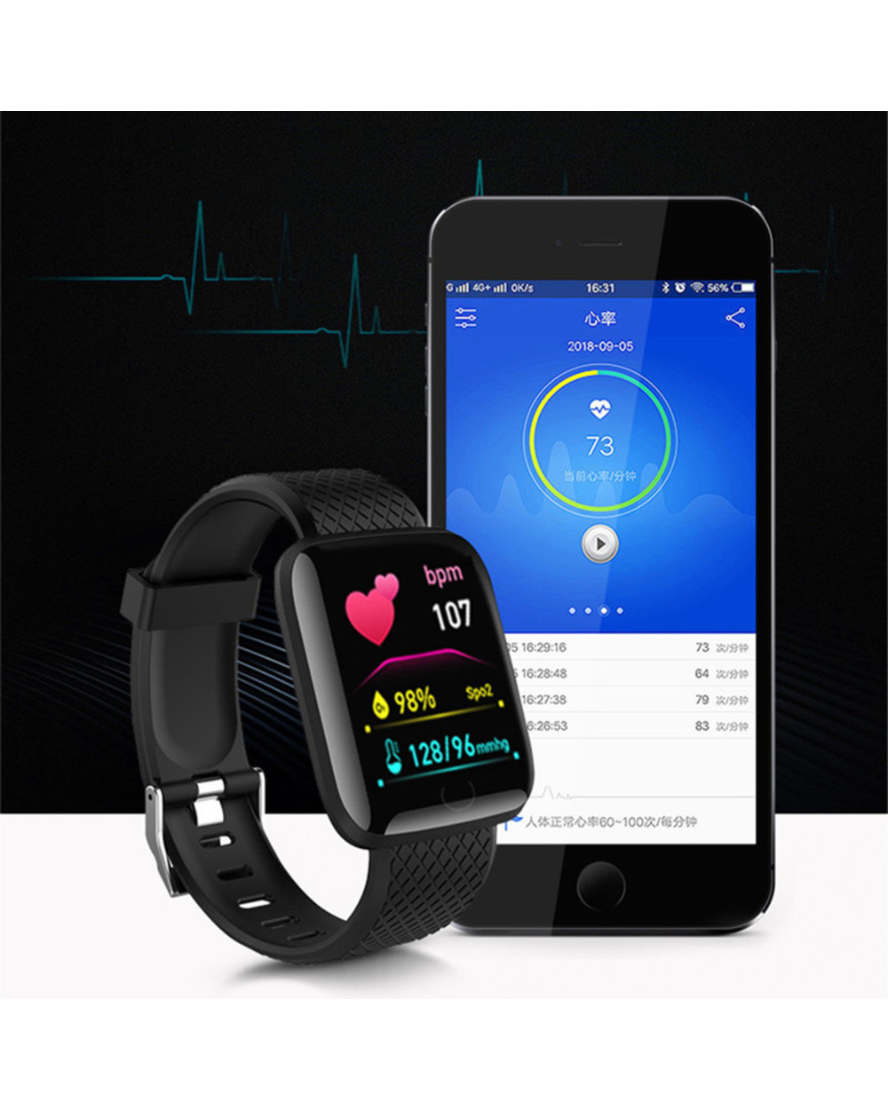 Smart Watches Blood Pressure Waterproof Men Women Heart Rate Monitor Fitness Sport For Android IOS front-3